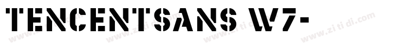 TENCENTSANS W7字体转换